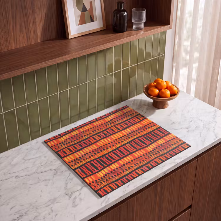 Inductie beschermer - Rood - Oranje - Etnisch - Expressief - Patroon — 8
