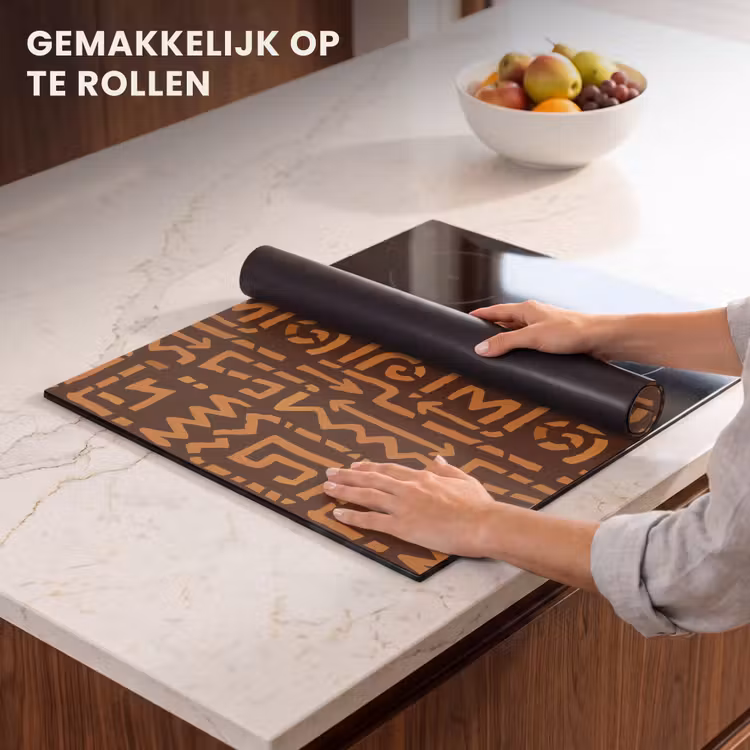Inductie beschermer - Chocoladebruin - Etnisch - Tribaal - Symbolen — 7