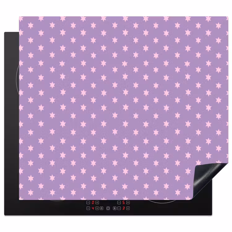 Inductie beschermer - Paars - Roze - Sterren - Geometrisch - Patroon — 1