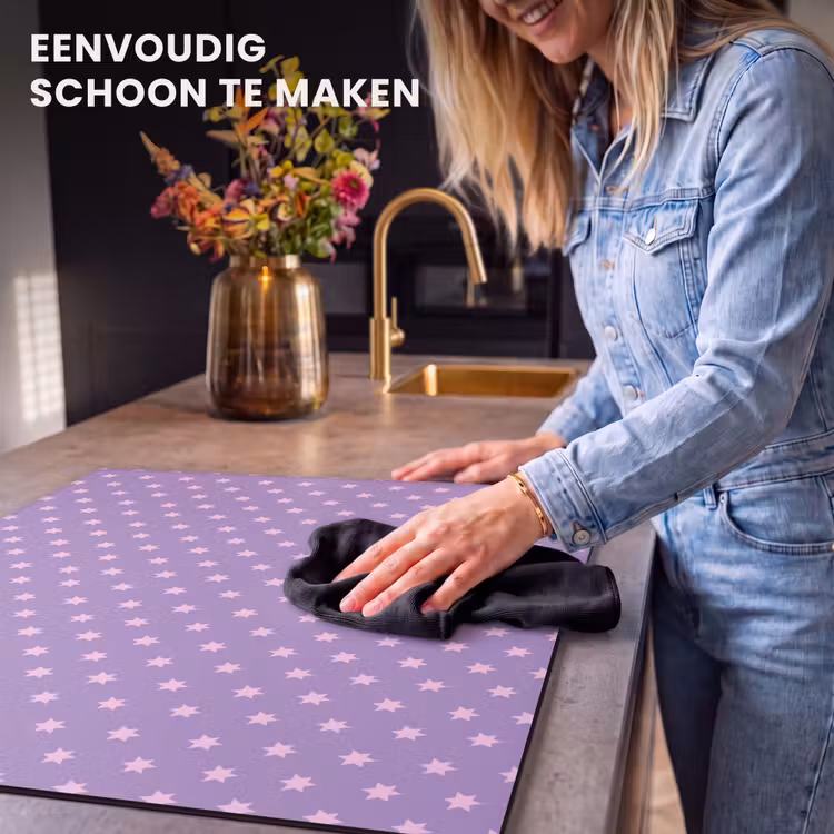 Inductie beschermer - Paars - Roze - Sterren - Geometrisch - Patroon — 6