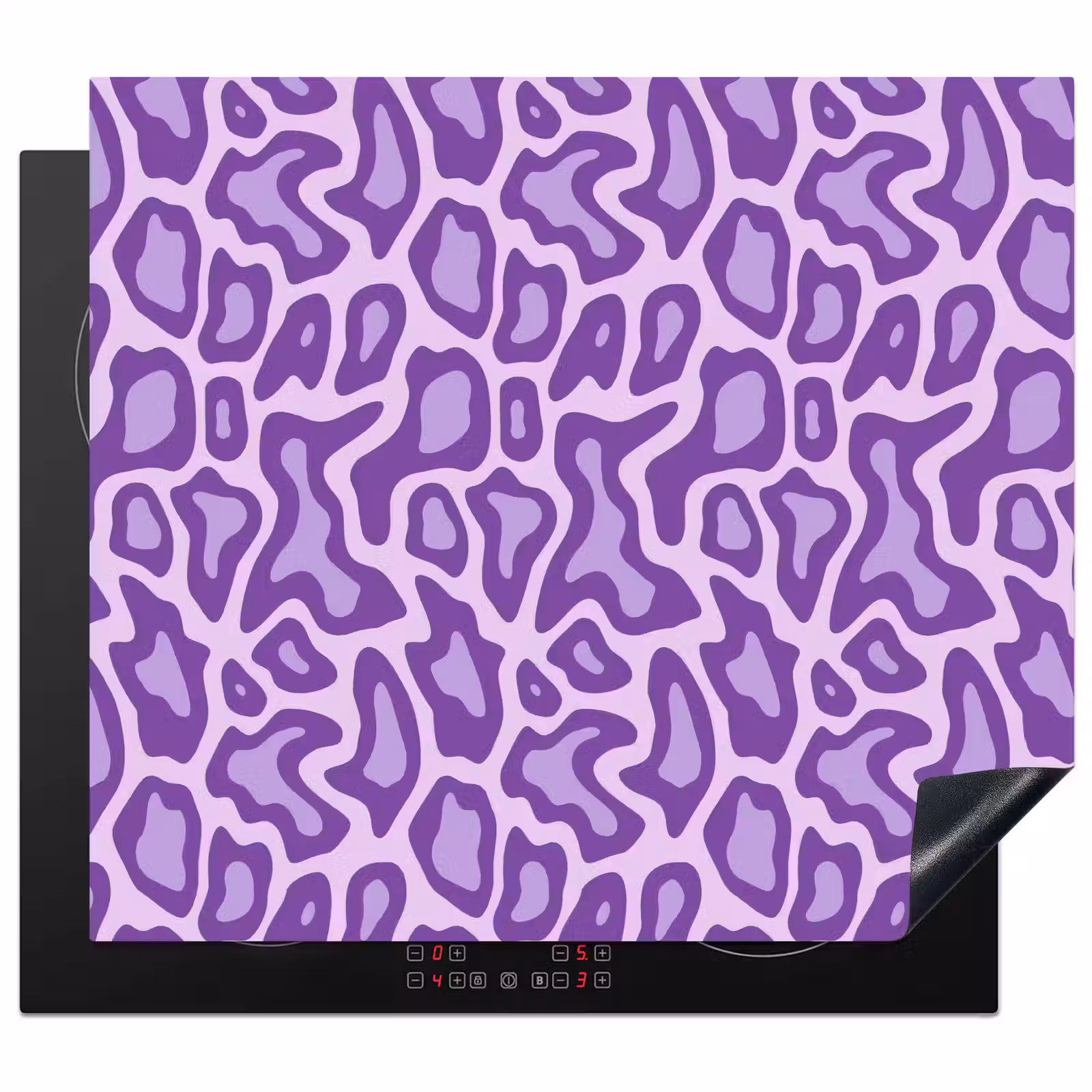 Inductie beschermer - Paars - Abstract - Luipaard - Vlekken - Groovy - Patroon — 1