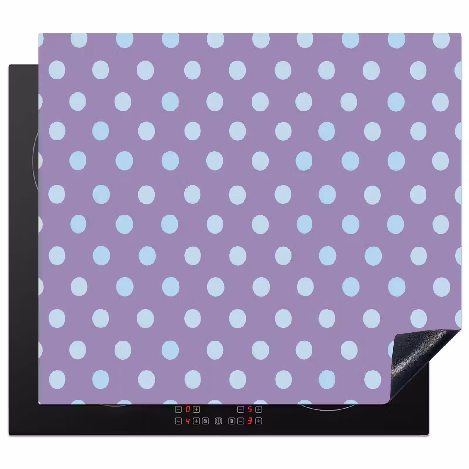 Inductie beschermer - Paars - Blauw - Geometrisch - Stippen - Polka Dot - Patroon — 1