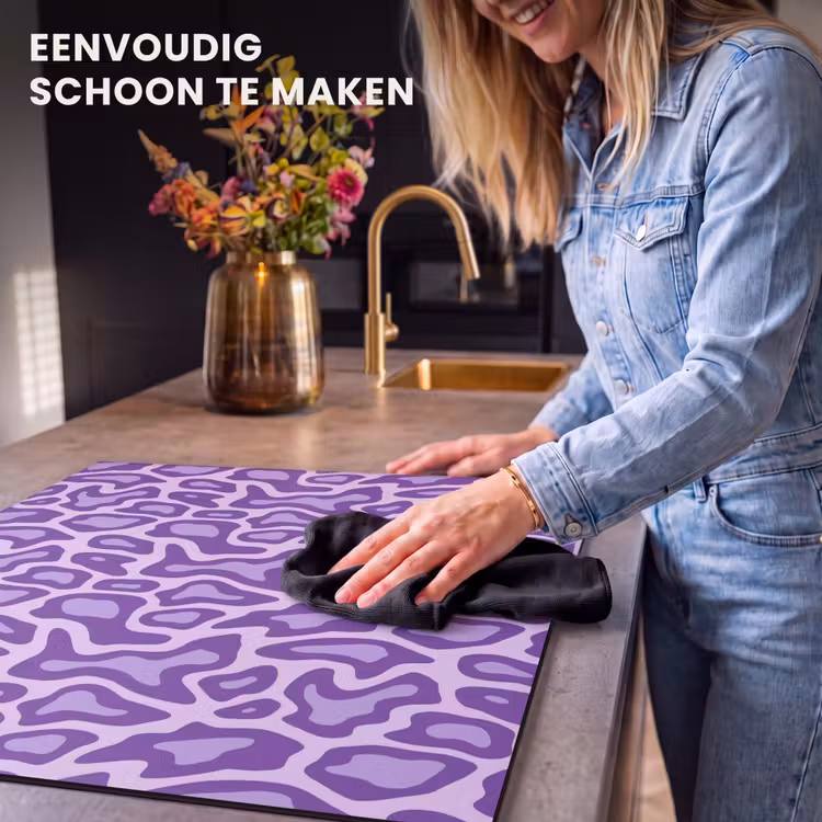 Inductie beschermer - Paars - Abstract - Luipaard - Vlekken - Groovy - Patroon — 6