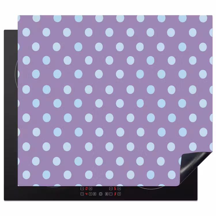 Inductie beschermer - Paars - Blauw - Geometrisch - Stippen - Polka Dot - Patroon — 1