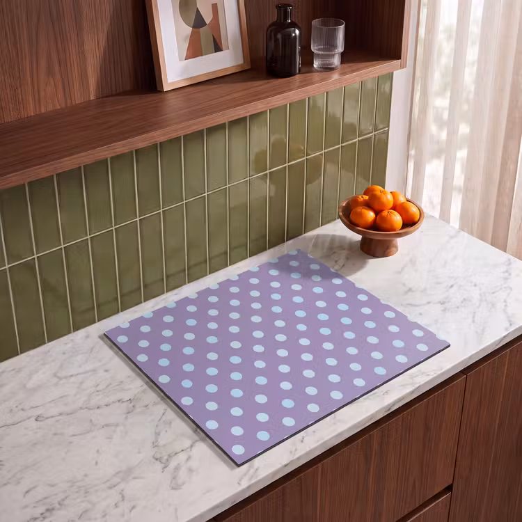 Inductie beschermer - Paars - Blauw - Geometrisch - Stippen - Polka Dot - Patroon — 8