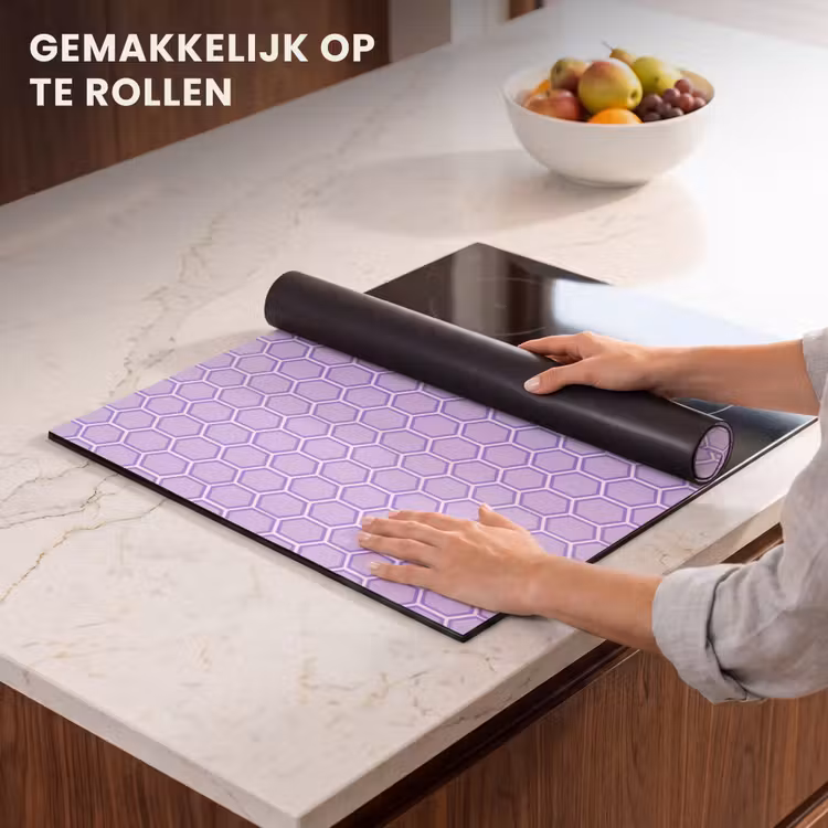 Inductie beschermer - Paars - Geometrisch - Honeycomb - Bijenraat - Patroon — 7