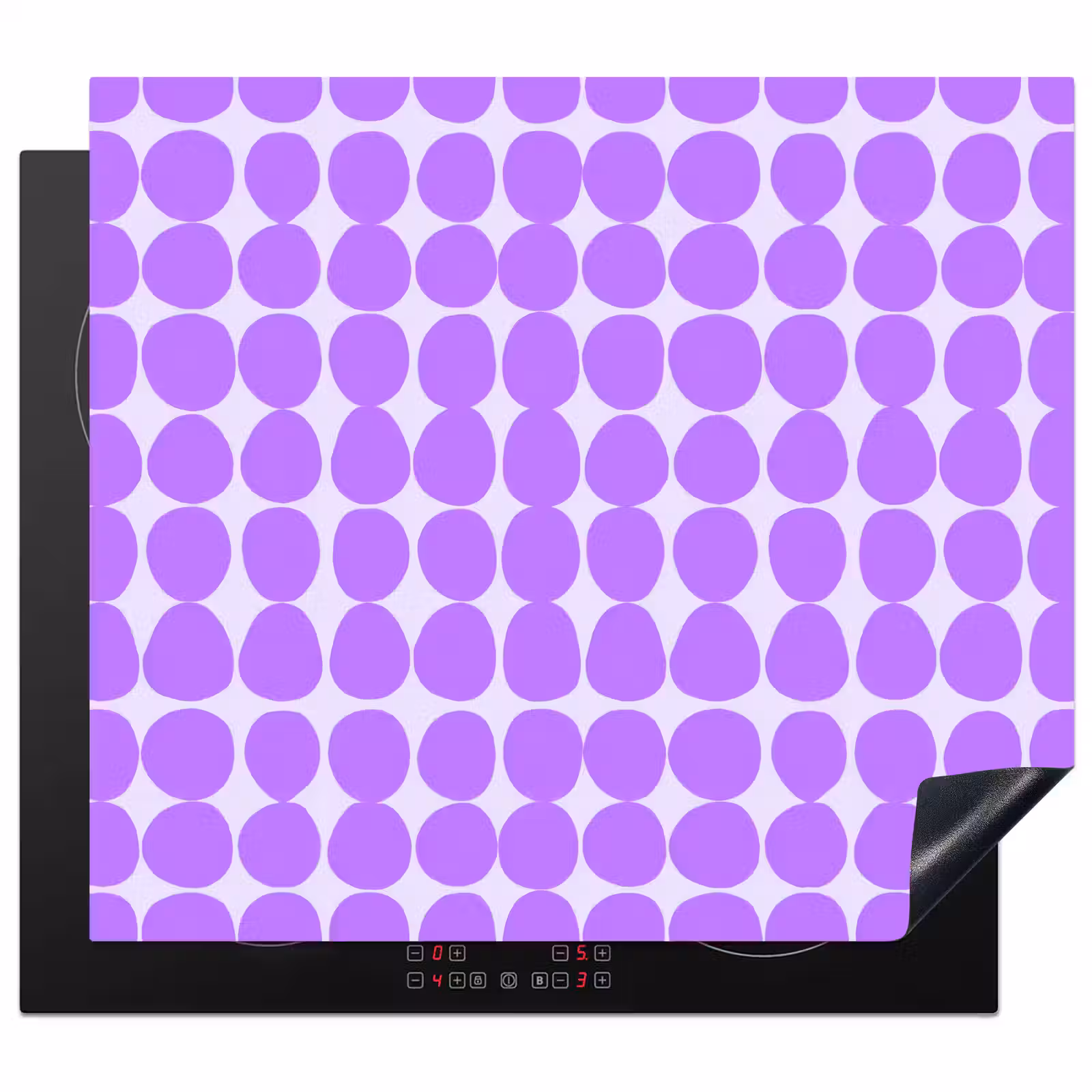 Inductie beschermer - Paars - Geometrisch - Stippen - Polka Dot - Patroon — 1