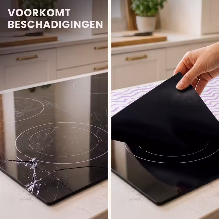 Inductie beschermer - Lila - Geometrisch - Golfjes - Lijnen - Patroon — 3