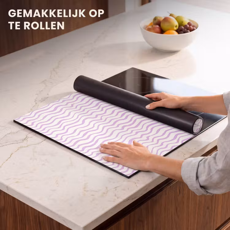 Inductie beschermer - Lila - Geometrisch - Golfjes - Lijnen - Patroon — 7