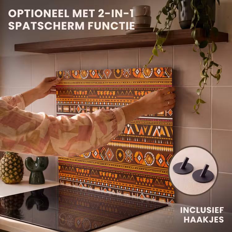 Inductie beschermer - Oranje - Etnisch - Tribaal - Geometrisch - Patroon — 10