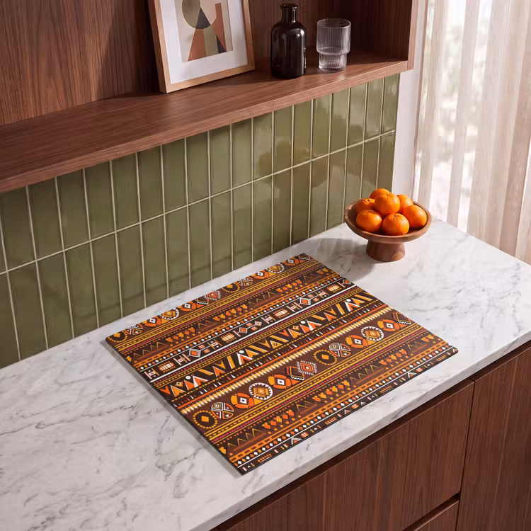 Inductie beschermer - Oranje - Etnisch - Tribaal - Geometrisch - Patroon — 8