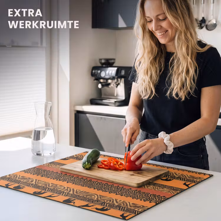 Inductie beschermer - Oranje - Safari - Afrikaans - Dieren - Patroon — 4