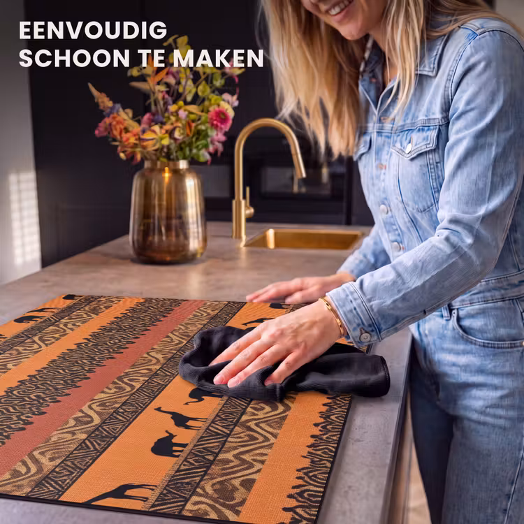 Inductie beschermer - Oranje - Safari - Afrikaans - Dieren - Patroon — 6