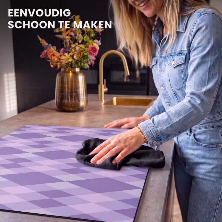 Inductie beschermer - Paars - Geometrisch - Ruiten - Argyle - Patroon — 6