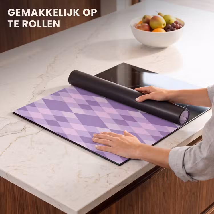 Inductie beschermer - Paars - Geometrisch - Ruiten - Argyle - Patroon — 7