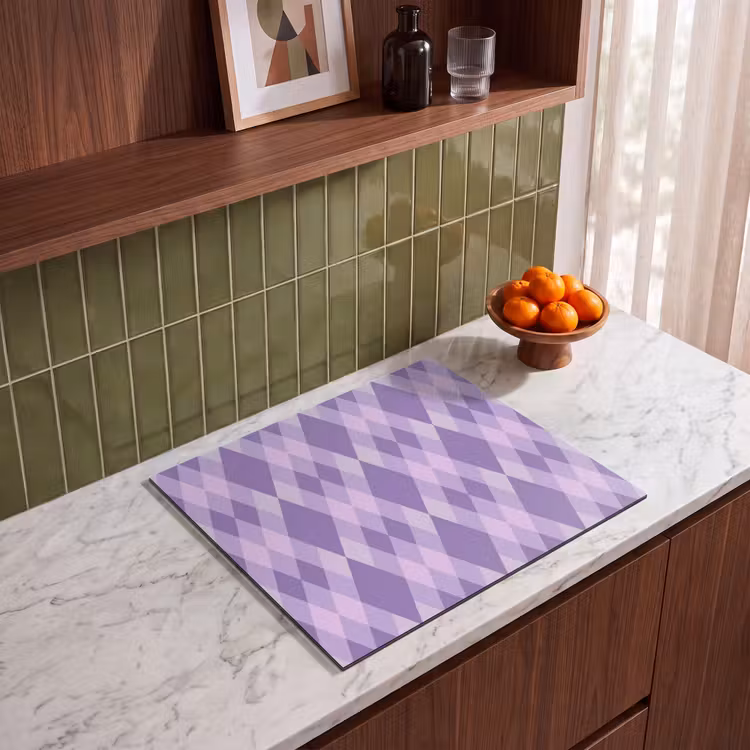 Inductie beschermer - Paars - Geometrisch - Ruiten - Argyle - Patroon — 8