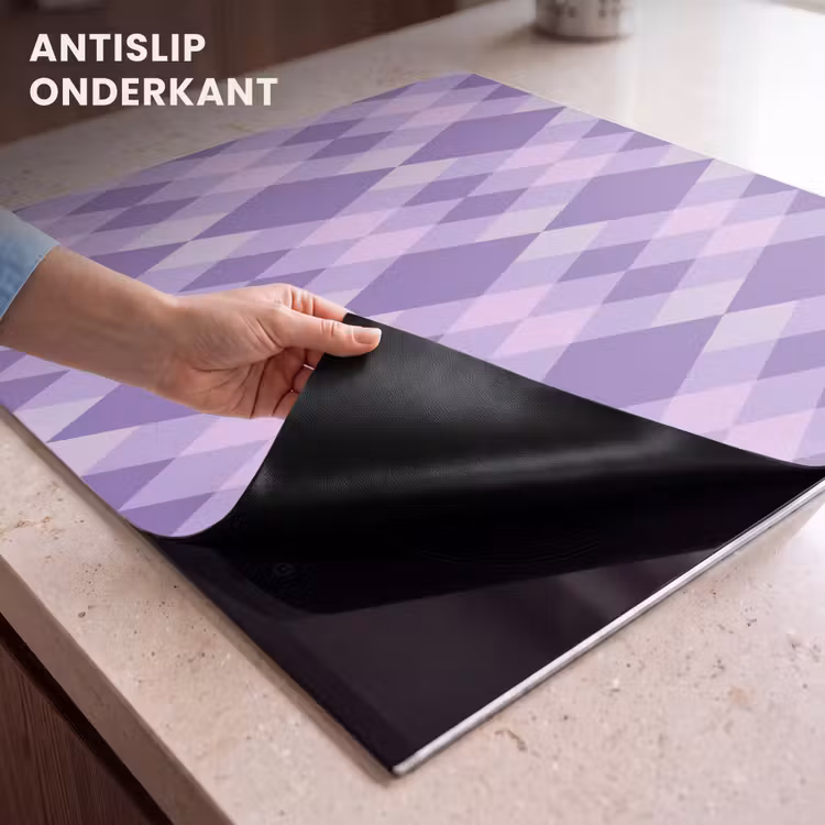 Inductie beschermer - Paars - Geometrisch - Ruiten - Argyle - Patroon — 9