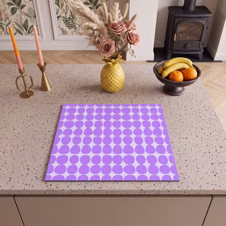 Inductie beschermer - Paars - Geometrisch - Stippen - Polka Dot - Patroon — 2