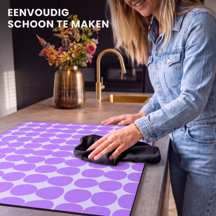 Inductie beschermer - Paars - Geometrisch - Stippen - Polka Dot - Patroon — 6