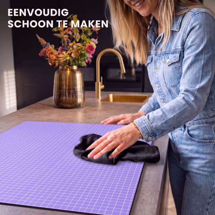 Inductie beschermer - Paars - Geometrisch - Raster - Minimalistisch - Patroon — 6