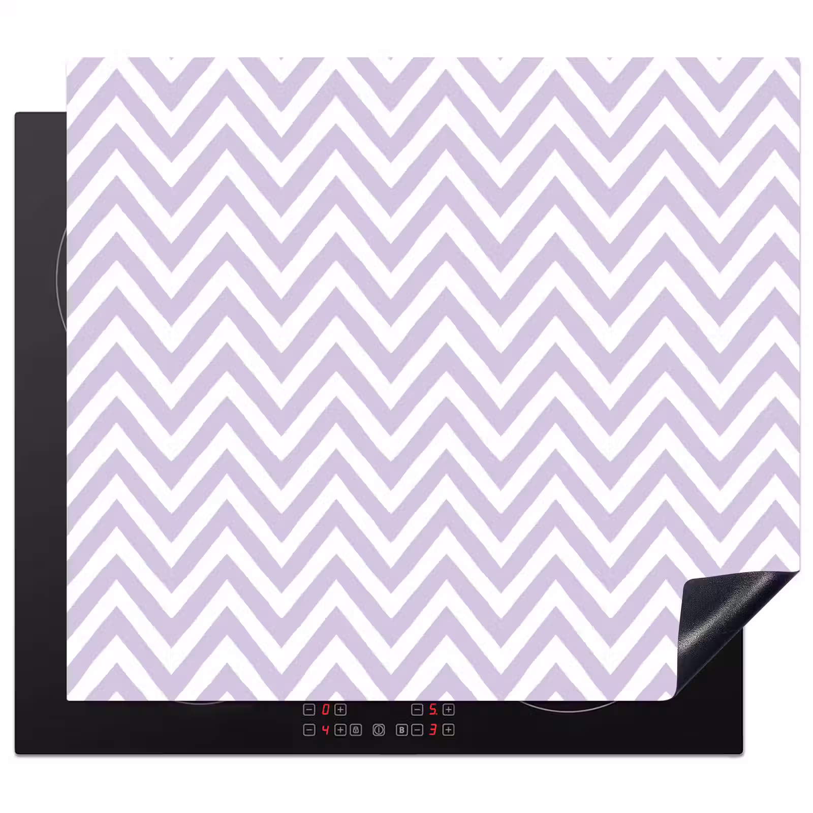 Inductie beschermer - Lila - Geometrisch - Chevron - Zigzag - Patroon — 1