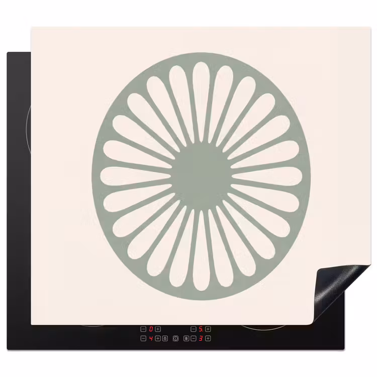Inductie beschermer - Abstract - Patroon - Radiaal - Modern - Groen — 1
