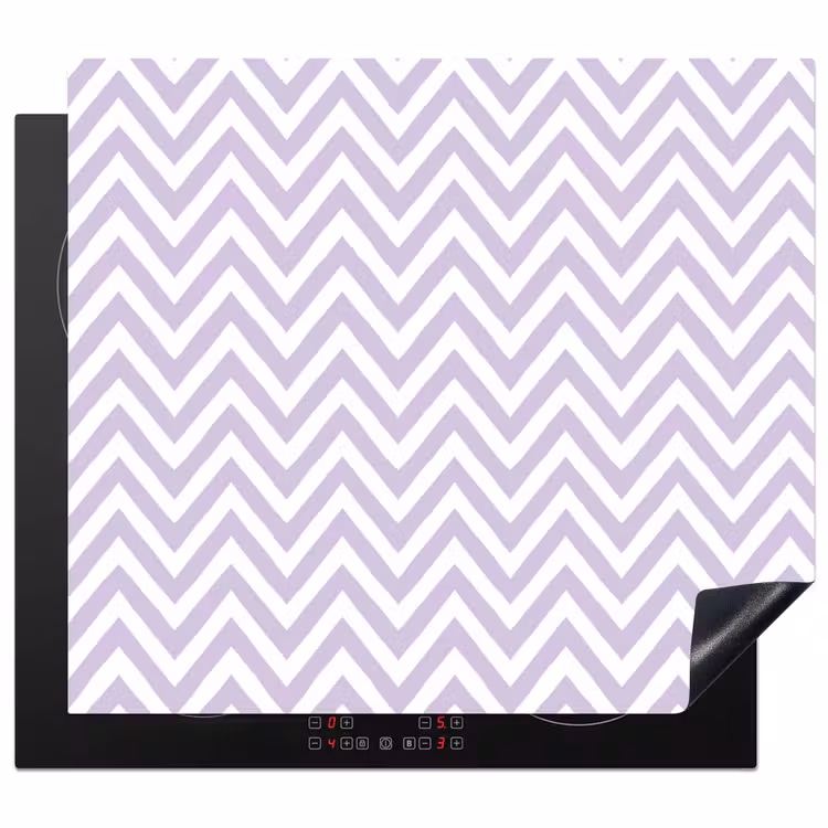 Inductie beschermer - Lila - Geometrisch - Chevron - Zigzag - Patroon — 1