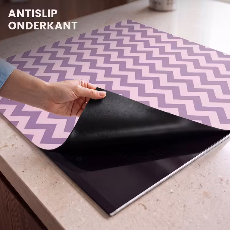 Inductie beschermer - Paars - Roze - Geometrisch - Chevron - Zigzag - Patroon — 9