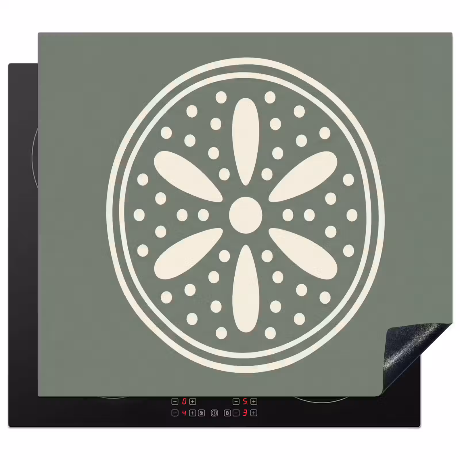 Inductie beschermer - Patroon - Cirkel - Abstract - Groen - Decoratie — 1