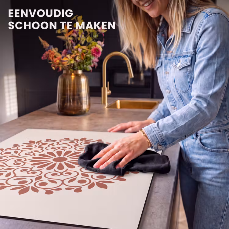 Inductie beschermer - Decoratie - Cirkel - Symmetrisch - Modern - Roodbruin — 6