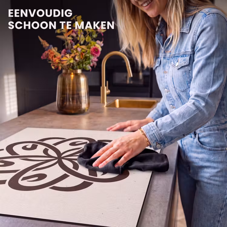 Inductie beschermer - Patroon - Knoop - Abstract - Modern - Bruin — 6