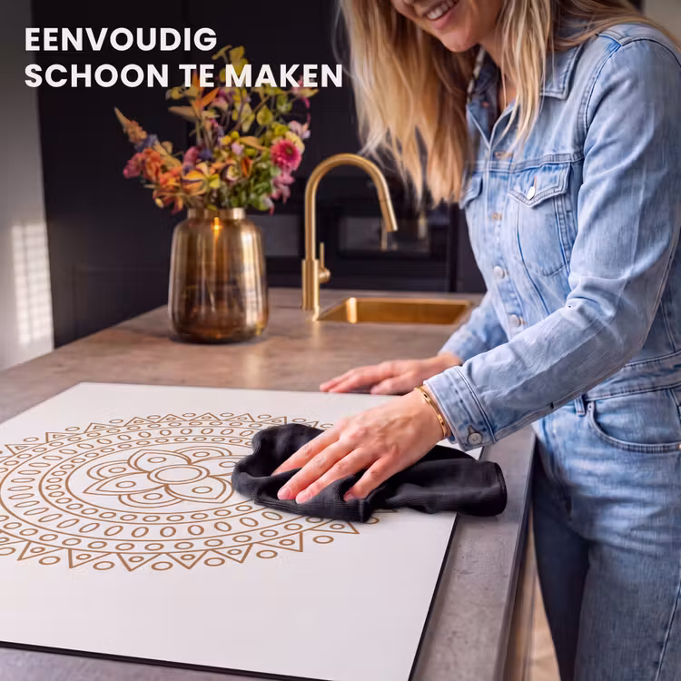 Inductie beschermer - Mandala - Geometrisch - Abstract - Oosters - Bruin — 6