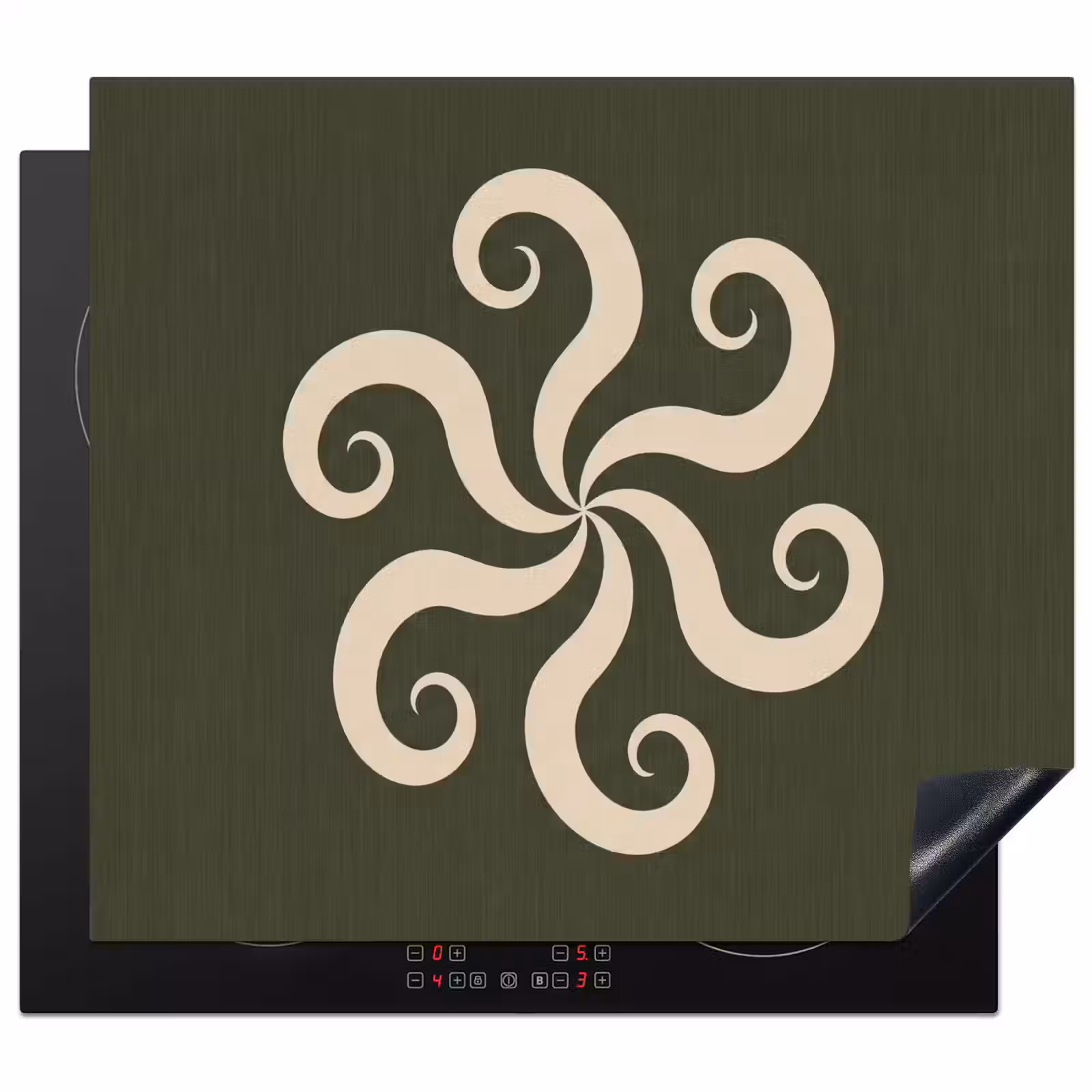 Inductie beschermer - Patroon - Spiraal - Abstract - Modern - Groen — 1