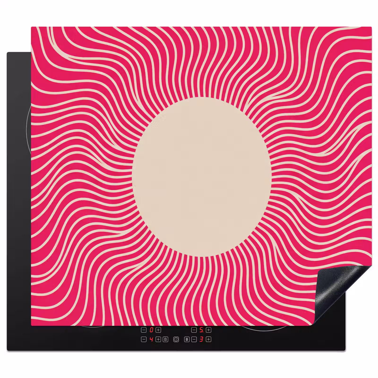 Inductie beschermer - Abstract - Patroon - Roze — 1