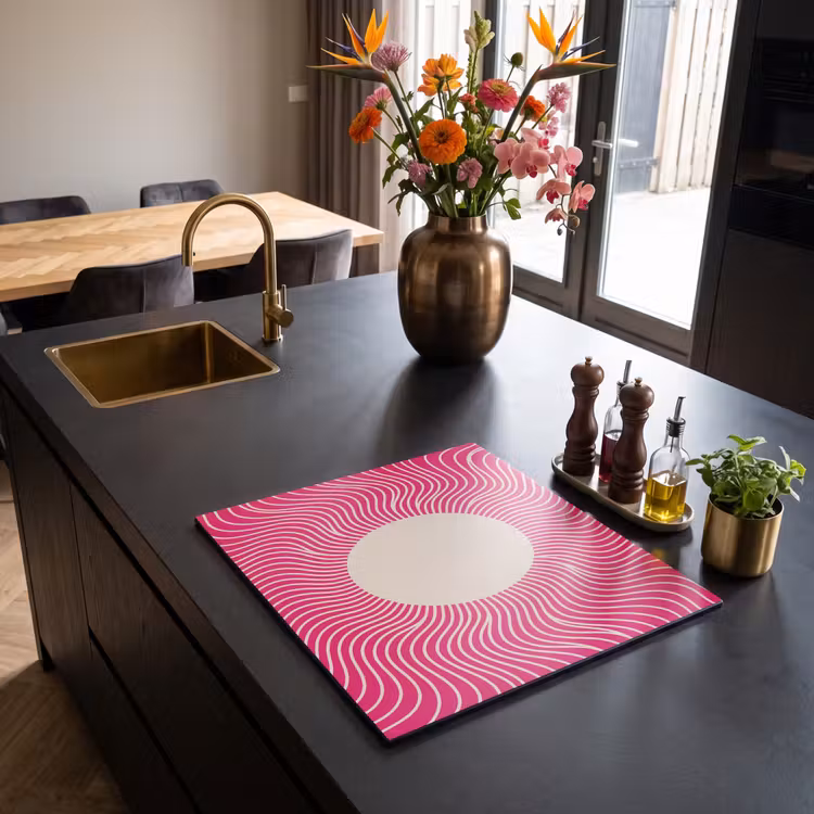Inductie beschermer - Abstract - Patroon - Roze — 5