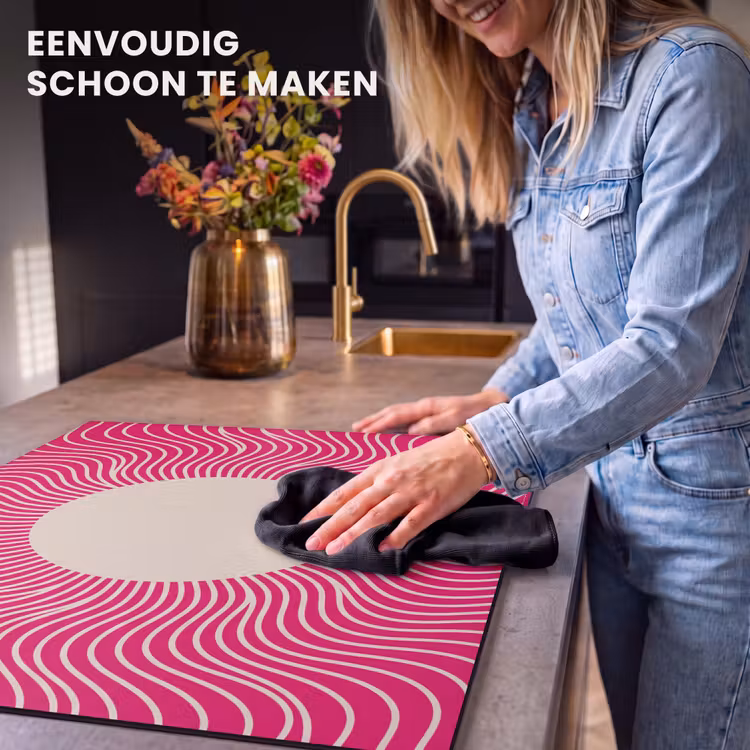 Inductie beschermer - Abstract - Patroon - Roze — 6