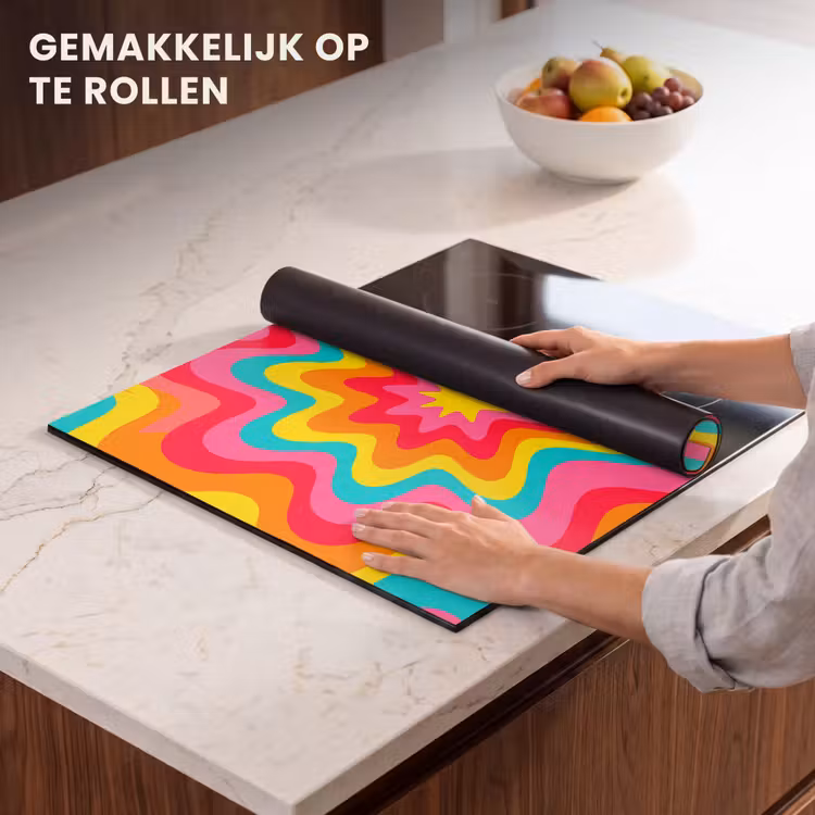 Inductie beschermer - Patroon - Golvend - Kleurrijk — 7