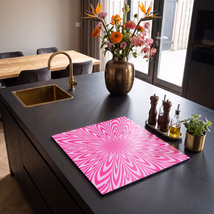 Inductie beschermer - Patroon - Optisch - Roze — 5