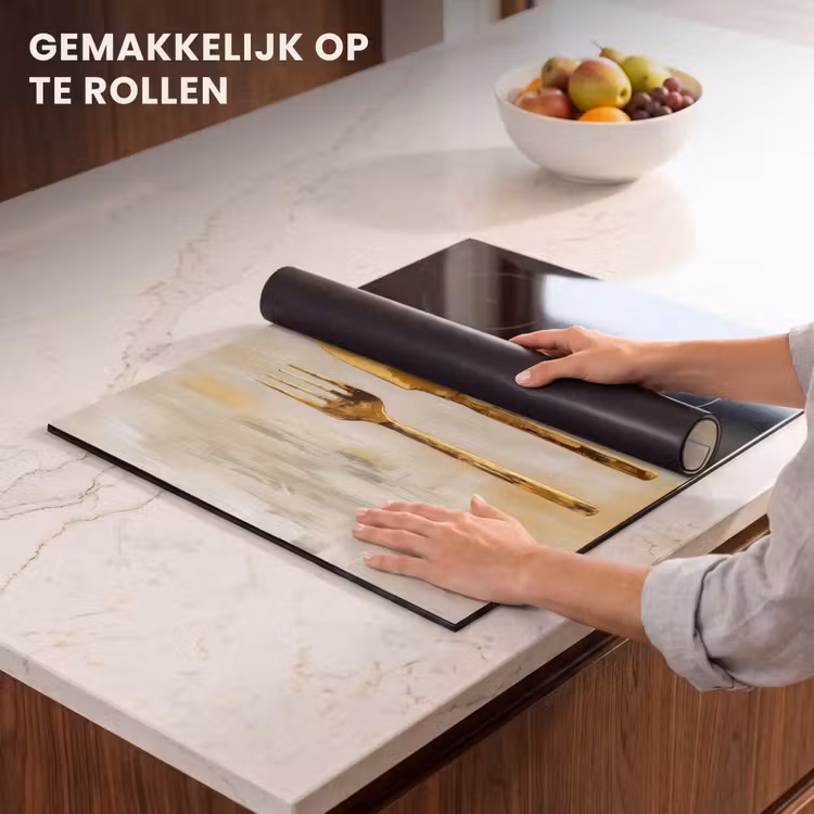 Inductie beschermer - Bestek Vork Mes Lepel Goud — 7