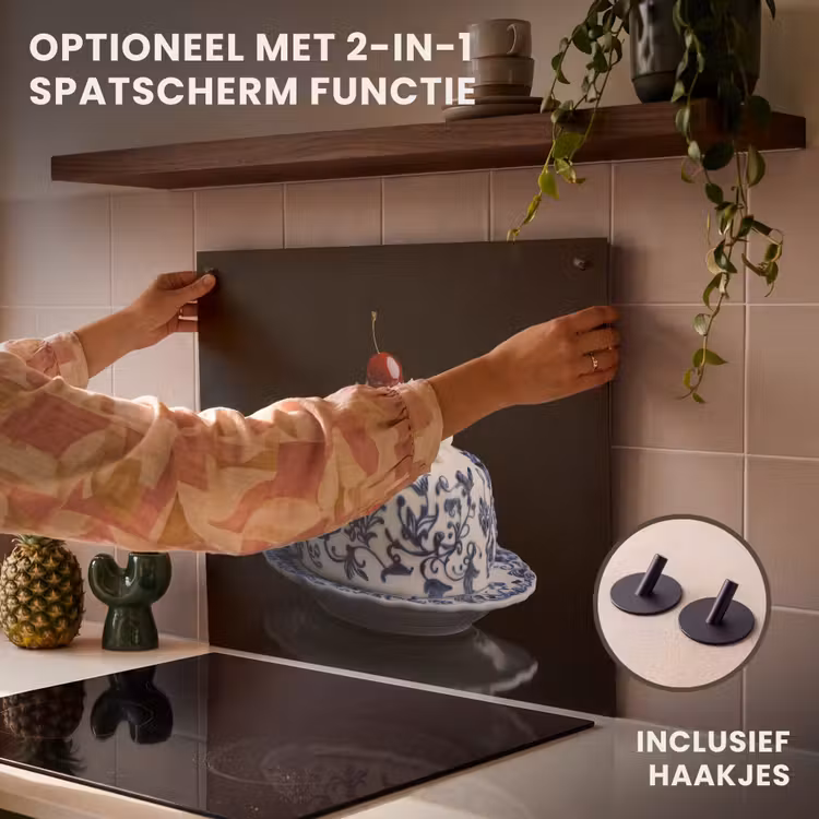 Inductie beschermer - Taart - Slagroom - Kers - Bord - Delfts blauw — 10