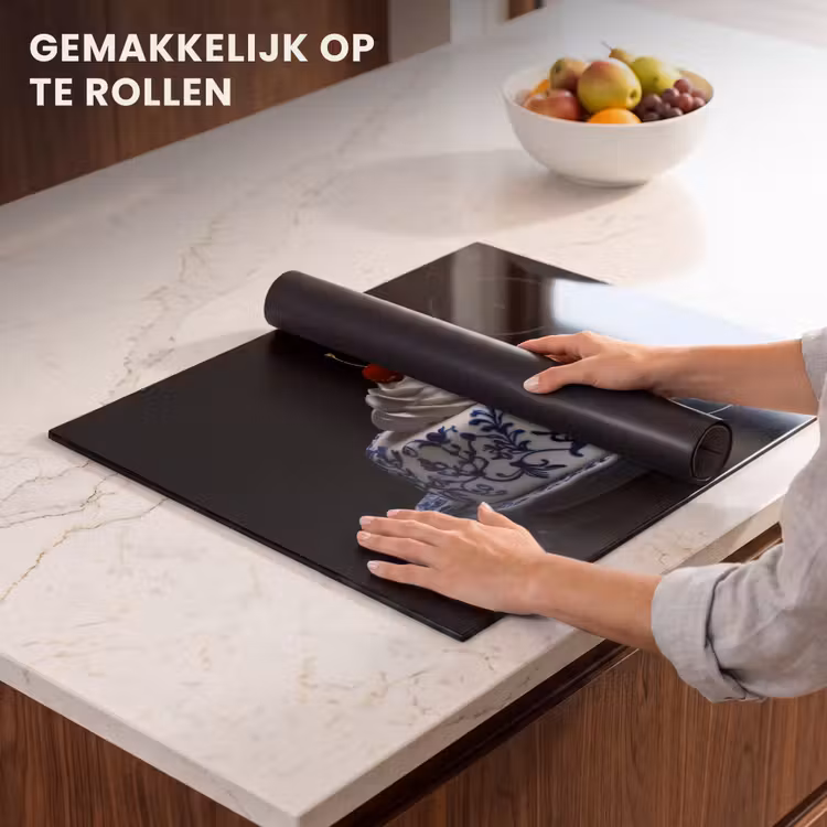 Inductie beschermer - Taart - Slagroom - Kers - Bord - Delfts blauw — 7