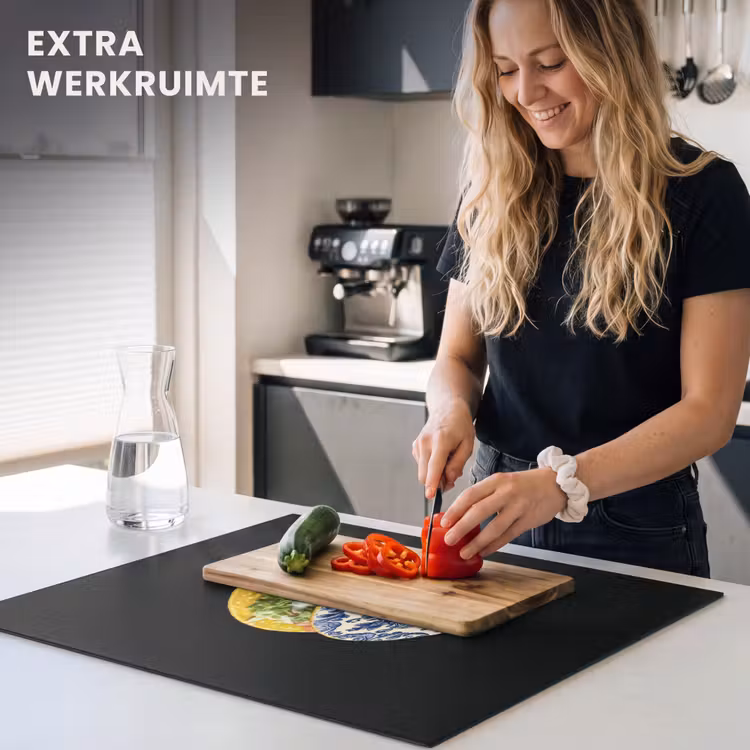 Inductie beschermer - Taco - Vlees - Salade - Delftsblauw - Motief — 4