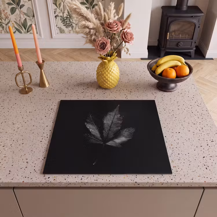 Inductie beschermer - Zwart - Blad — 2