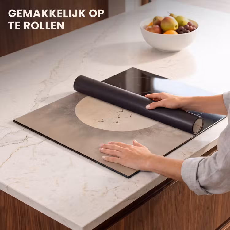 Inductie beschermer - Vogel - Beige - Japandi — 7