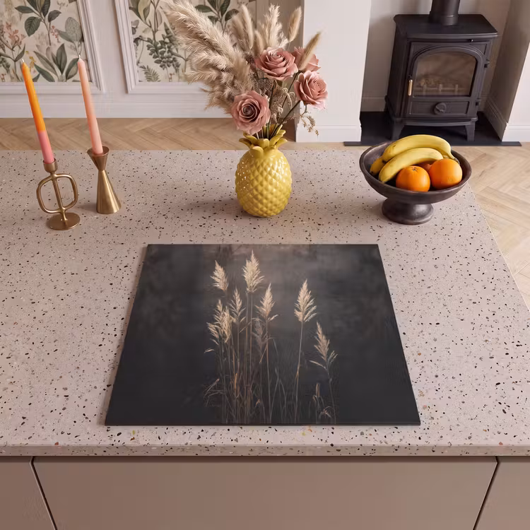 Inductie beschermer - Siergras - Pluimen - Verlichting - Zwart — 2