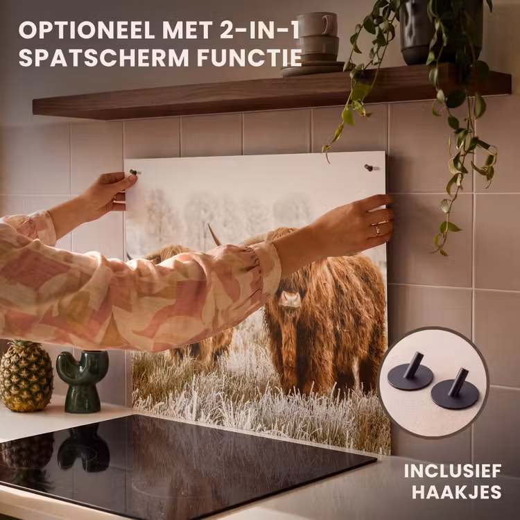 Inductie beschermer - Schotse hooglander - Koe - Natuur - Winter — 10