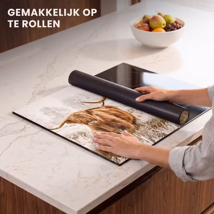 Inductie beschermer - Schotse hooglander - Koe - Natuur - Winter — 7