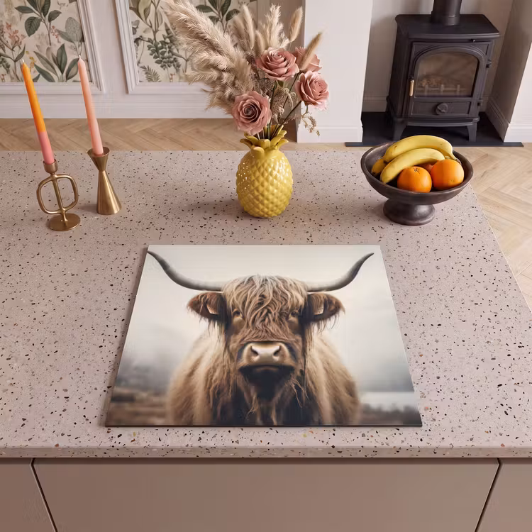 Inductie beschermer - Schotse hooglander - Hoorns - Landschap — 2