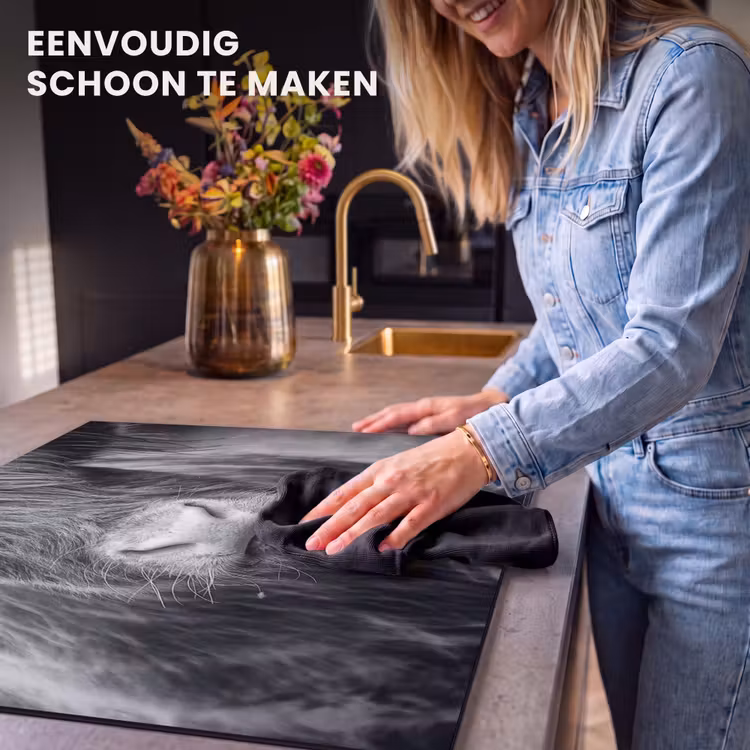 Inductie beschermer - Schotse hooglander - Koe - Zwart - Wit - Dieren — 6