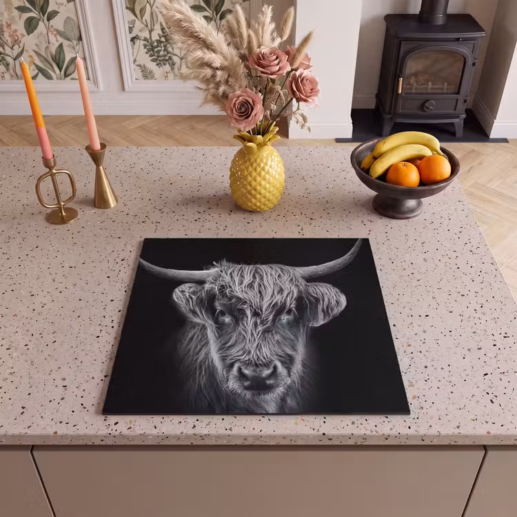 Inductie beschermer - Schotse hooglander - Zwart - Koe - Dieren — 2